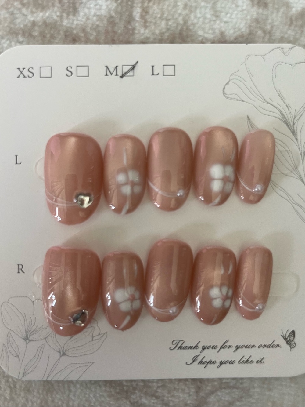 5 for $20! High Quality Press-On Nails in size medium